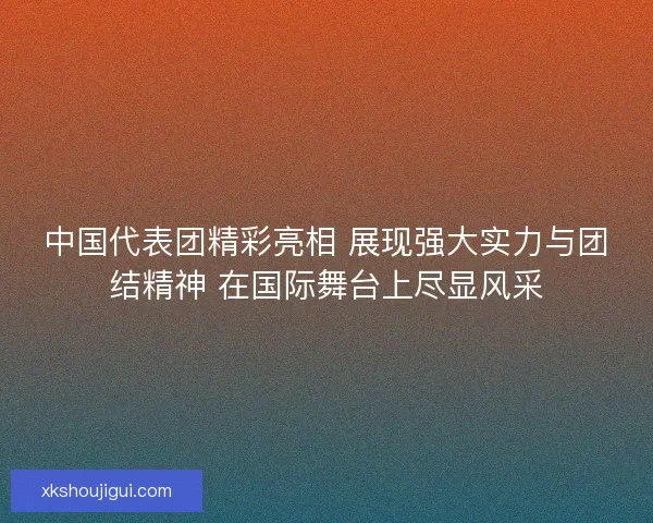中国代表团精彩亮相 展现强大实力与团结精神 在国际舞台上尽显风采