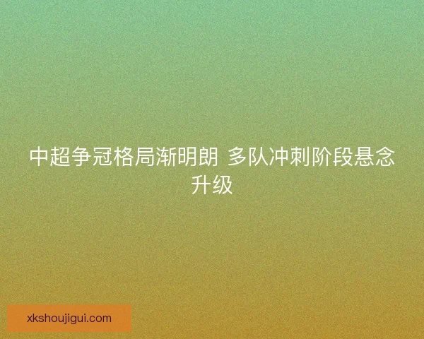 中超争冠格局渐明朗 多队冲刺阶段悬念升级
